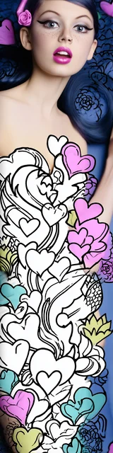 Free colorable bookmarks of a woman in a detailed dress